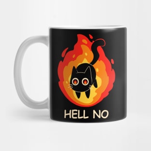 Hell No Cat Halloween Mug